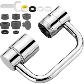 Aireador extensor de grifo giratorio de 1080 ° Extensor De Grifo Giratorio De Gran ángulo Universal Extension Difusor Con 2 Modos de Chorro para Regul