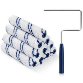 10Pcs 6 Inch Paint Rollers, Microfiber Paint Roller Covers with Roller Frame, Mini Paint Rollers for Wall House Painting, Small Paint Roller Covers for All Paints & DIY Craft Use