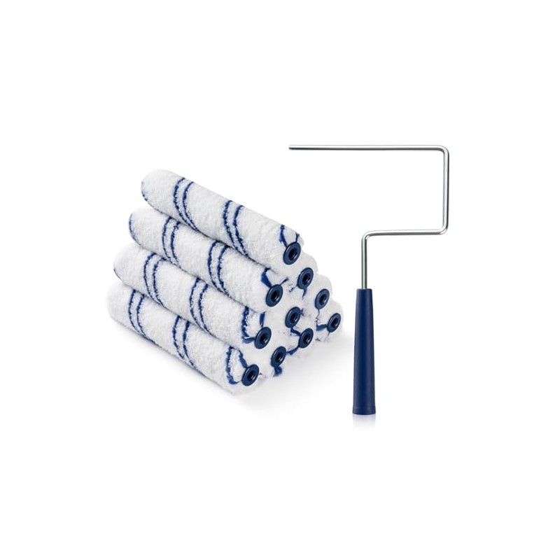 10Pcs 6 Inch Paint Rollers, Microfiber Paint Roller Covers with