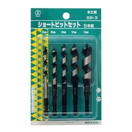 Onishi Industrial Short Bit (No. 1) SB-3 Set of 5 (6.0/8.0/9.0/12.0/15.0mm)