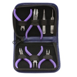 Beadsmith 7-Piece Jewelry Pliers Set with Case, Mini