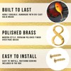 Clio 3-Inch Brass House Numbers For Outside Address Signs For