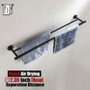 JQK Bath Towel Bar, Matte Black 304 Stainless Steel Thicken