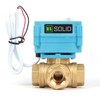 U.S. Solid 1/2" 3 Way Brass Motorized Ball Valve with
