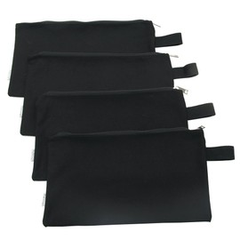 Augbunny 100% Cotton 16oz Heavy Duty Multi-purpose Canvas Zipper Tool Bag Organize Storage Pouch 4-pack