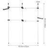 Ejoyous Double Rod Adjustable Clothes Hanger, Carbon Steel, 110"-129.5" Vertically,