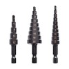 3PCS HSS Cobalt Stepped Drill Bit Set Practical Black Nitride
