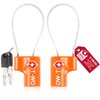 OW-Travel TSA Approved Luggage Locks Suitcase Locks (2 Pack) Cable