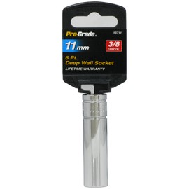 Pro-Grade 13711 3/8-Inch Drive with 6 Point Deep 11mm Socket