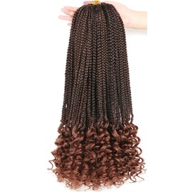 7 Packs 18 Inch Boho Goddess Box Braids Crochet Hair for Black Women (T30#, 18 Inch (Pack of 7))