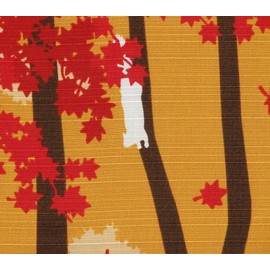 Furoshiki Wrapping Cloth Squirrels and Maple Leaves Motif Japanese Fabric 50cm