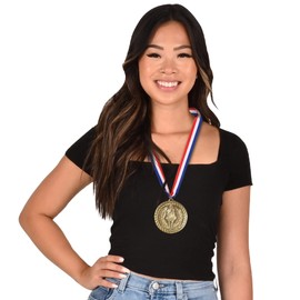 Beistle Gold Medal with Ribbon, 30-Inch with 4-Inch Medal
