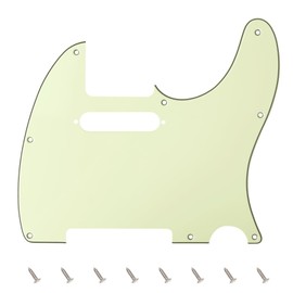 Banworks 3 Ply Tele Pickguard 8-Hole Electric Guitar Pickguard Scratch Plate for USA/Mexican Modern Style Standard Tele Telecaster JT/HB-03 Vintage Green