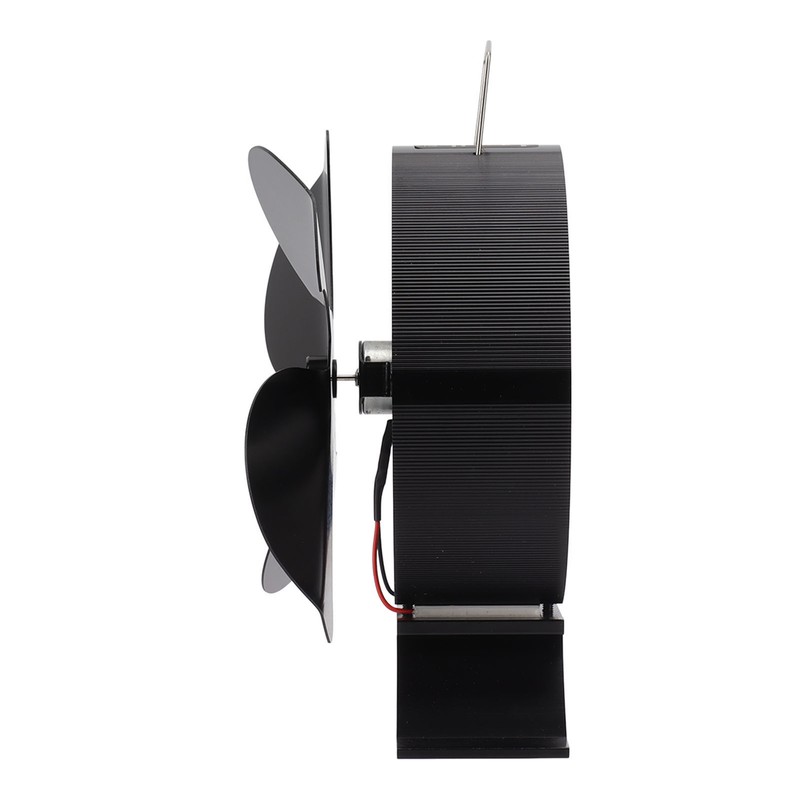 Heat Powered Stove Fan Aluminum Alloy 4 Blades Strong Wind