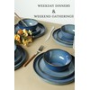FOBENTA Ceramic Dinnerware Set,12 Piece Modern Dish Set for Stylish