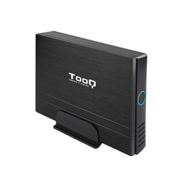 TooQ TQE-3520B - Gehäuse für 3,5" Zoll Festplatten (IDE, SATA I/II/III, USB 2.0), Aluminium, LEDAnzeige, schwarze Farbe, 350 g.