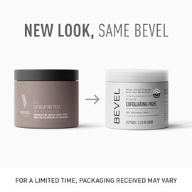 Bevel Almohadillas exfoliantes de cido gliclico 10 exfoliantes para la cara con t verde y lavanda, ayudan a evitar pelos encarnados, golpes de...     