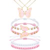 Sureio 6 Pieces Friendship Necklace Bracelets Butterfly Bestfriend Bff Necklace