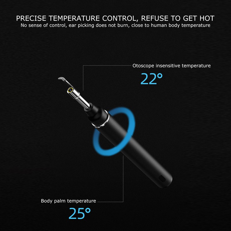 P40 5MP WiFi Ear Cleaning Endoscope Spoon Mini Visual Ear