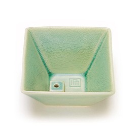 Yukari - Green Ceramic Bowl with Incense Holder by nippon kodo