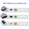 RIIEYOCA 90 Degree Left&Right Angle 8K Mini HDMI to HDMI
