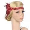 YEEBOM 1920s Flapper Headband Roaring 20s Great Gatsby Feather Headpiece