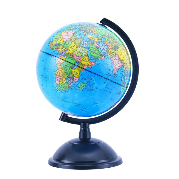 EXERZ 20 cm Globe Education Rotatable - Educational/Geographical/Modern Desk Decoration - for School, Home and Office - Diameter 20 cm