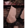 Springfever Primitive Country MERRY CHRISTMAS TO ALL.. plain Burlap-Style Stocking