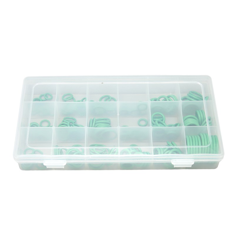 225pcs Car Air Conditioner Seal Ring Kit 18‑Compartment AC O
