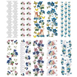 Ideen mit Herz Transparent Stickers, 10 Sheets of 10 cm x 30 cm, Colourful Stickers for Crafts & Decorating (Edelweiss & Lace)