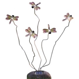 Konstsmide Assisi 7629-000 Solar Motif Light Dragonfly Width 15 cm Height 53 cm 5 White LEDs Stone Effect Plastic