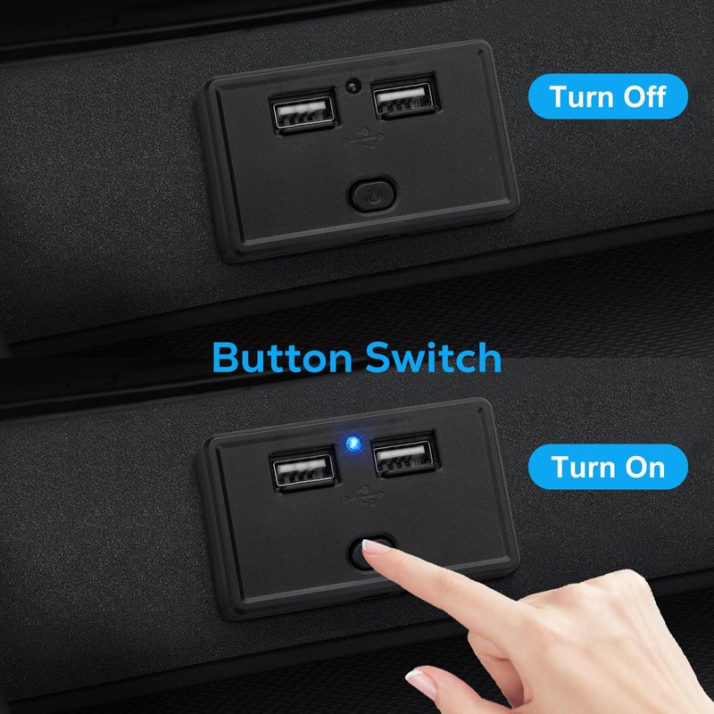 Linkstyle RV USB Outlet, Dual USB A Charging Socket Panel