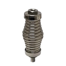 Super Heavy Duty Stainless Steel Antenna Barrel Spring For The Heaviest CB Amateur and Two Way Antennas 3/8-24 Thread with Coupling Nut