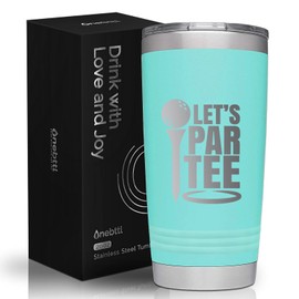 Onebttl Golf Gifts for Men - Funny 20oz Tumbler, Perfect for Golf Dads & Lovers - Teal - Let's Partee
