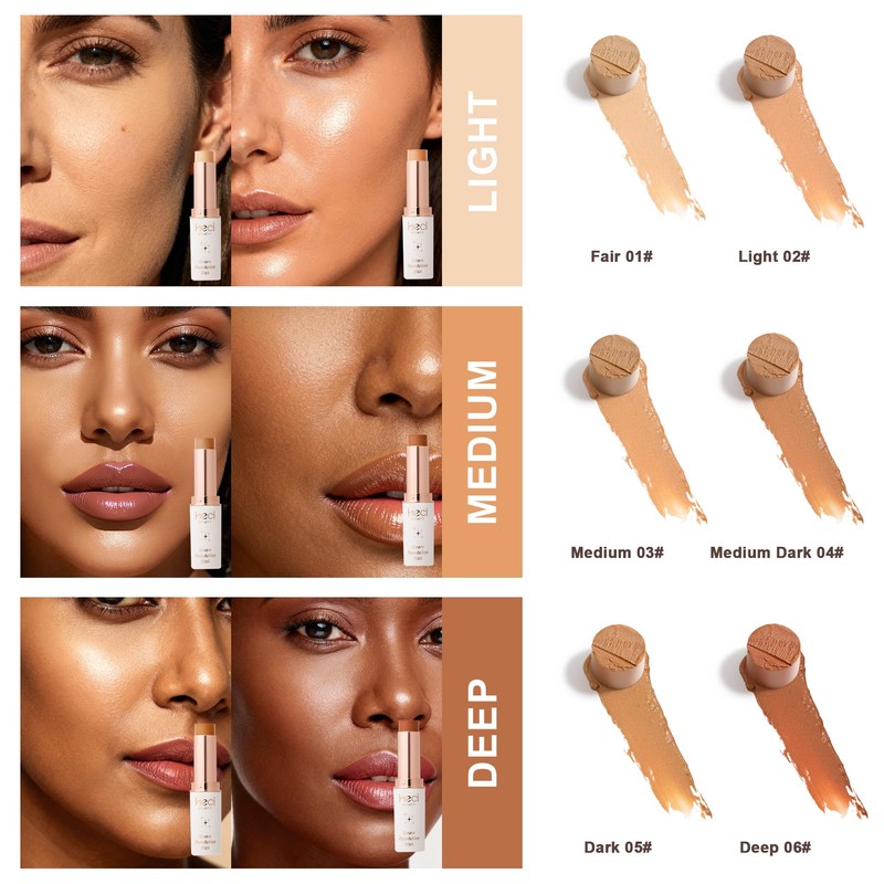 HECI BEAUTY Tinted Foundation Stick, Balm to Cream Foundation with