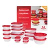 Rubbermaid EasyStore Rectangle, Square, and Round Containers, 34-Piece Set, Food