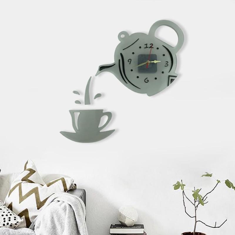 VILLCASE Resin Teapot Clock Mold for Wall - DIY Resin
