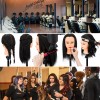S-noilite 100% Human Hair Mannequin Head Hairdresser Practice Styling Cosmetology