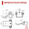 4 Pack - Dump Trailer Hinges - Trailer Door Strap