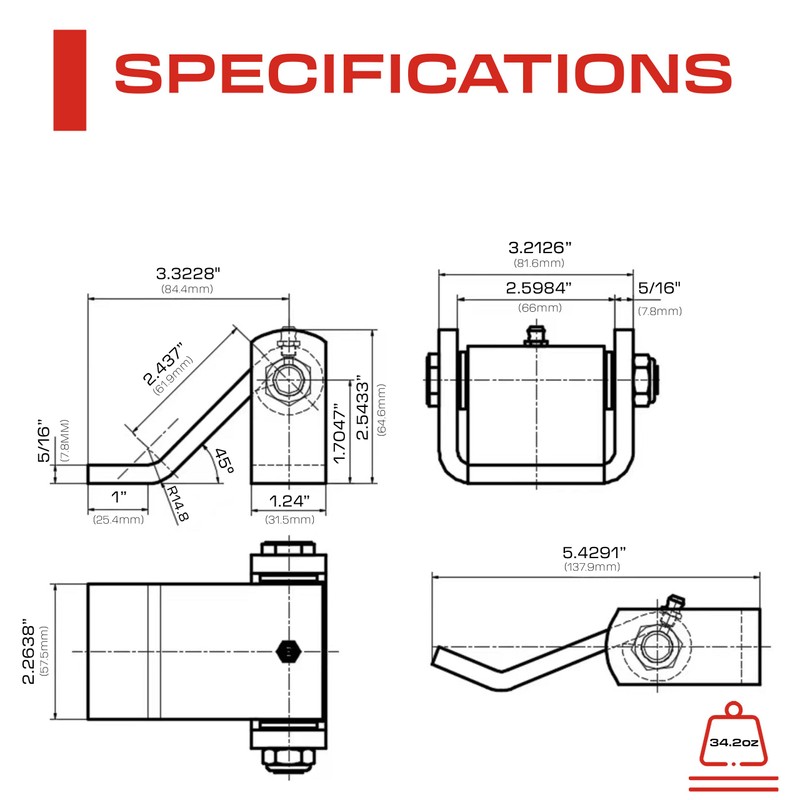 4 Pack - Dump Trailer Hinges - Trailer Door Strap