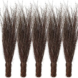Birch Twine Broom - Handmade and Triple Bound Broom Broom Witch Broom Travel Herb Broom Birch Broom for Home & Garden - Pack of 5
