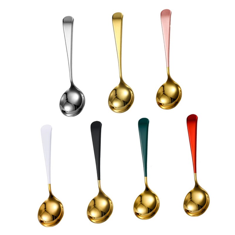 DOITOOL 2pcs Large Serving Utensil Mixing Spoon Round Head Soup