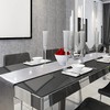 12 x 108 Inches Disco Party Table Runners, Silver Glitter
