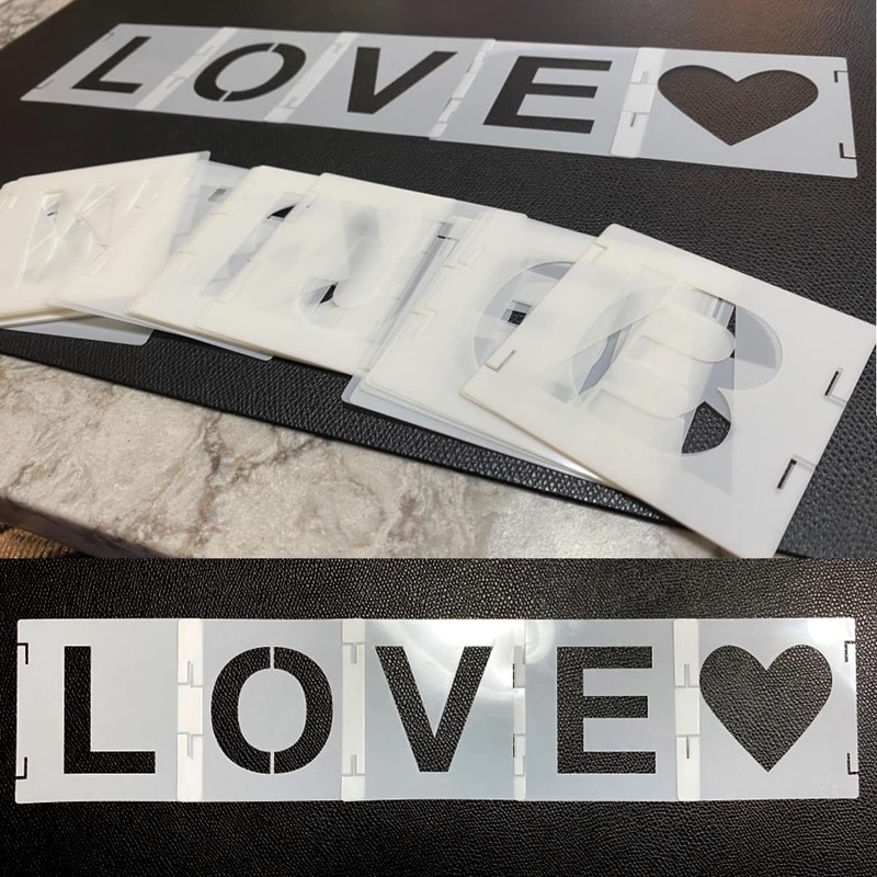Craft Stencil Kit: 1 Inch Symbols, 42 Pcs Alphabet Stencil,