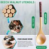 Wooden Soup Ladle – Beech and Walnut Handle Kitchen Utensils