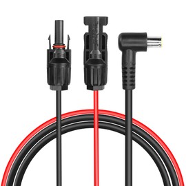 GINTOOYUN Solar Plug to DC 7.9 mm x 0.9 mm 16AWG Waterproof Solar Plug Socket to DC 7.9 mm x 0.9 mm Right Angle 90 Degree Male Head Solar Adapter Cable for Solar Panel, RV,etc. (68.5 Inch)