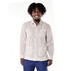 bohio Guayabera Shirt for Men - Linen Classic Traditional 4-Pocket