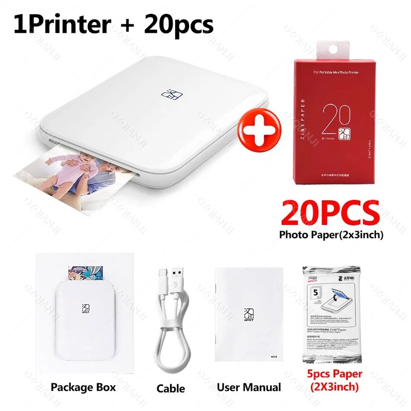 MT53 Pocket Photo Printer for Mobile Printing – Bluetooth ZINK