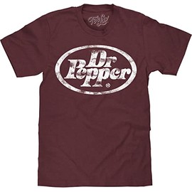 Dr Pepper Distressed Oval Logo | Big & Tall - 3XLB Crimson Snow Heather