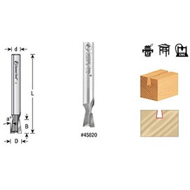 Amana Tool - 45830 Carbide Tipped Dovetail 8 Deg x .80 Dia x 1.275 x 1/2" Shank
